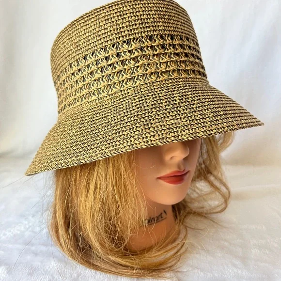NWT San Diego Hat Company Woven Bucket Hat OS Ultrbraid Crown Ventilation - Picture 2 of 6